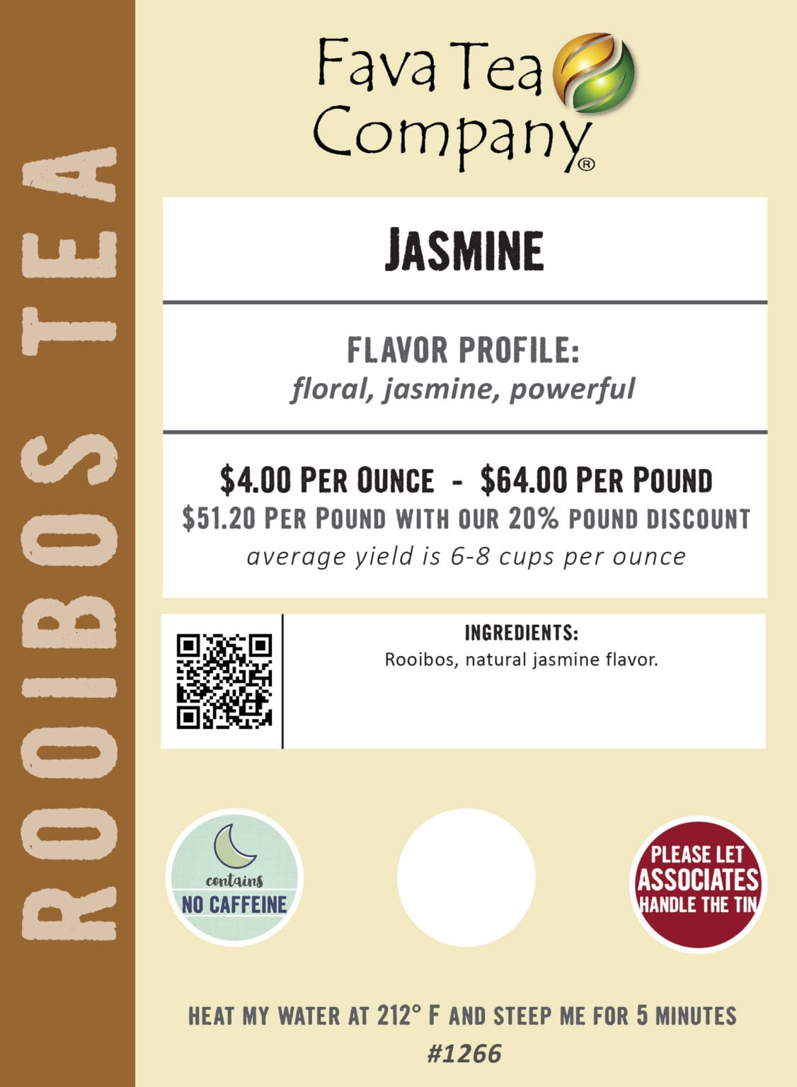 Jasmine Rooibos Tea Fava Tea