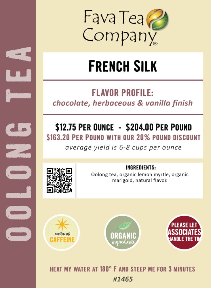 French Silk Oolong Tea Fava Tea